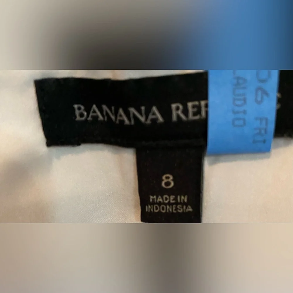 Banana Republic Pleated Skirt Black & White Stripes Bursts To A Rainbow of Color
